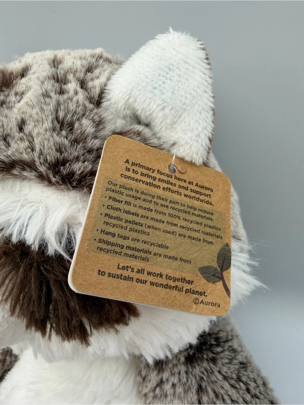Aurora Rocky Raccoon Stuffie Plush Toy Animal Sweet & Softer Eco Friendly 11